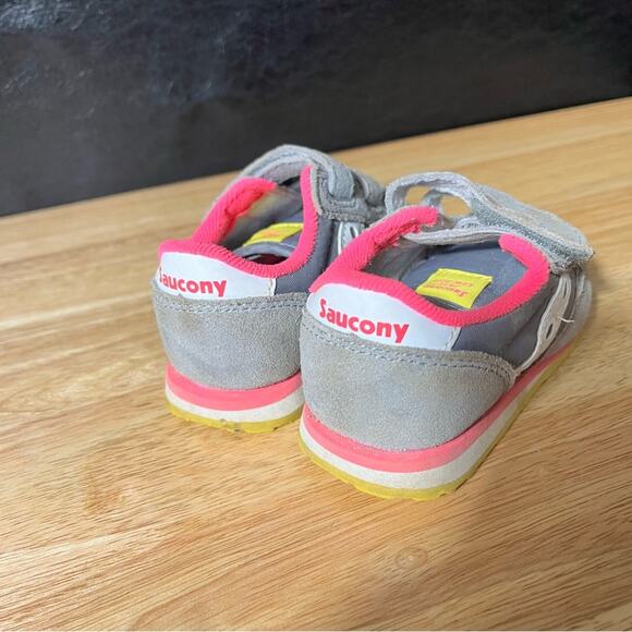 Saucony Gray Jazz‎ Hook And Loop Sneakers Size 4.5 - Picture 6 of 10